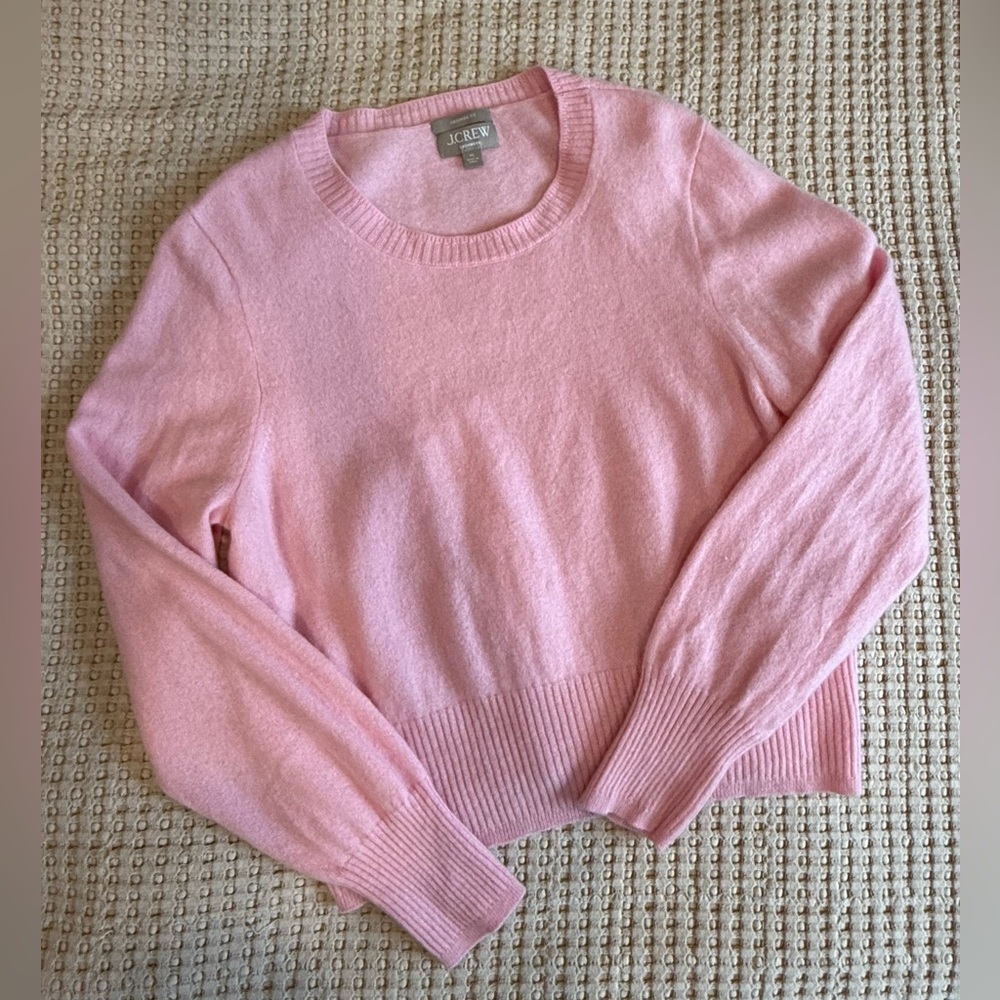 J. Crew cashmere Pink Crewneck Sweater